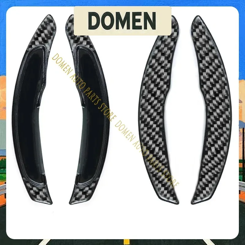 DOMEN For Mitsubishi Outlander 2012-23 ABS Carbon Fibre Steering Wheel Shift Paddle Extension Interior Accessories