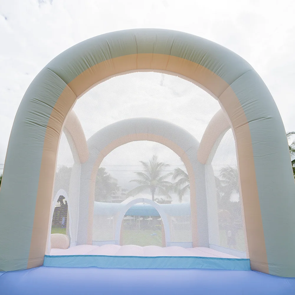 Inflatable Bounce House with Slide for Kids, Large Indoor Outdoor Bouncy Castle Toy Play Center for Backyard