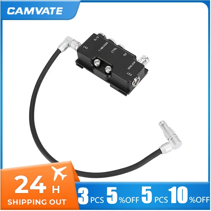 CAMVATE B-Box For RED KOMODO Cable EXT9-pin Splitter-R/S (3pin) Time Code (0B 5pin) CTRL (00B 4pin) 5V (USB) Genlock (BNC)