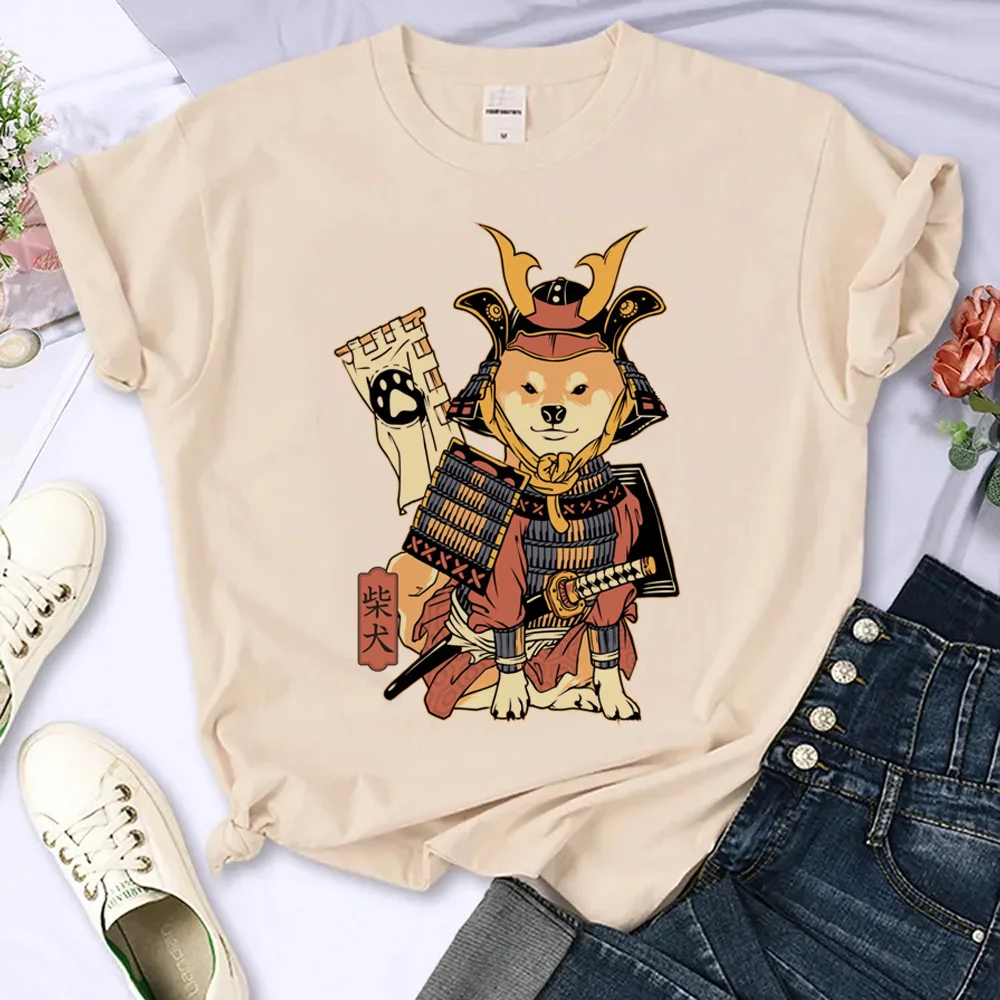 Shiba Inu top women anime tshirt female designer clothing