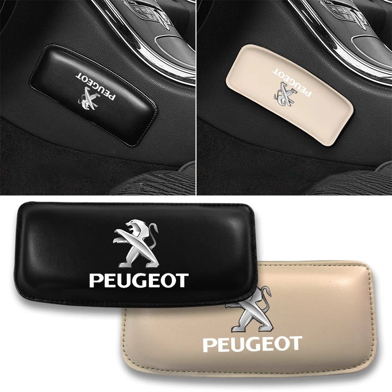 PU Leather Car Knee Pad Cushion Auto Interior Pad Elastic Cushion For Peugeot 408 508 RCZ 208 3008 2008 206 207 307 Car Gadgets