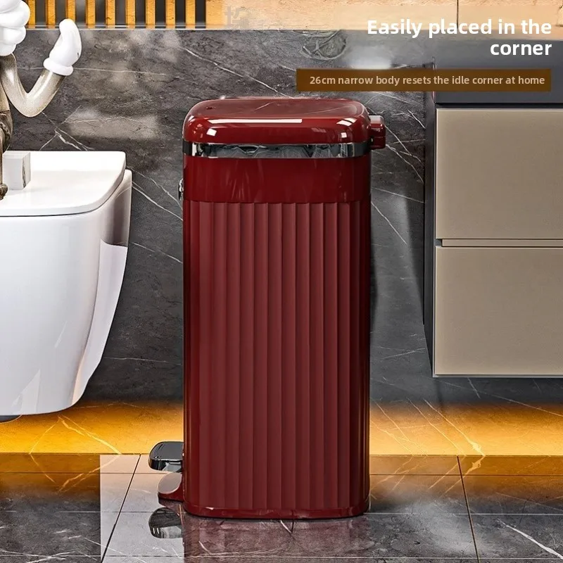 

Большое мусорное ведро с педалью для ног, для вилл и домашнего использования, для санитарной утилизации отходов, для ванной комнаты