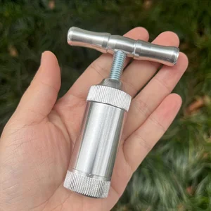 الألومنيوم التوابل كسارة يدوية ، مطحنة الفلفل ، اكسسوارات الصحافة التدخين المصنوعة يدويا أفضل 6 مطبعة مبيعات للماريجوانا - رقم 3