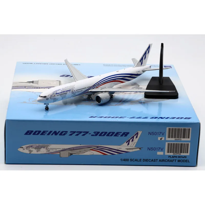 

XX4973 Alloy Collectible Plane Gift JC Wings 1:400 Boeing House Color B777-300ER Diecast Aircraft Jet Model N5017V With Stand