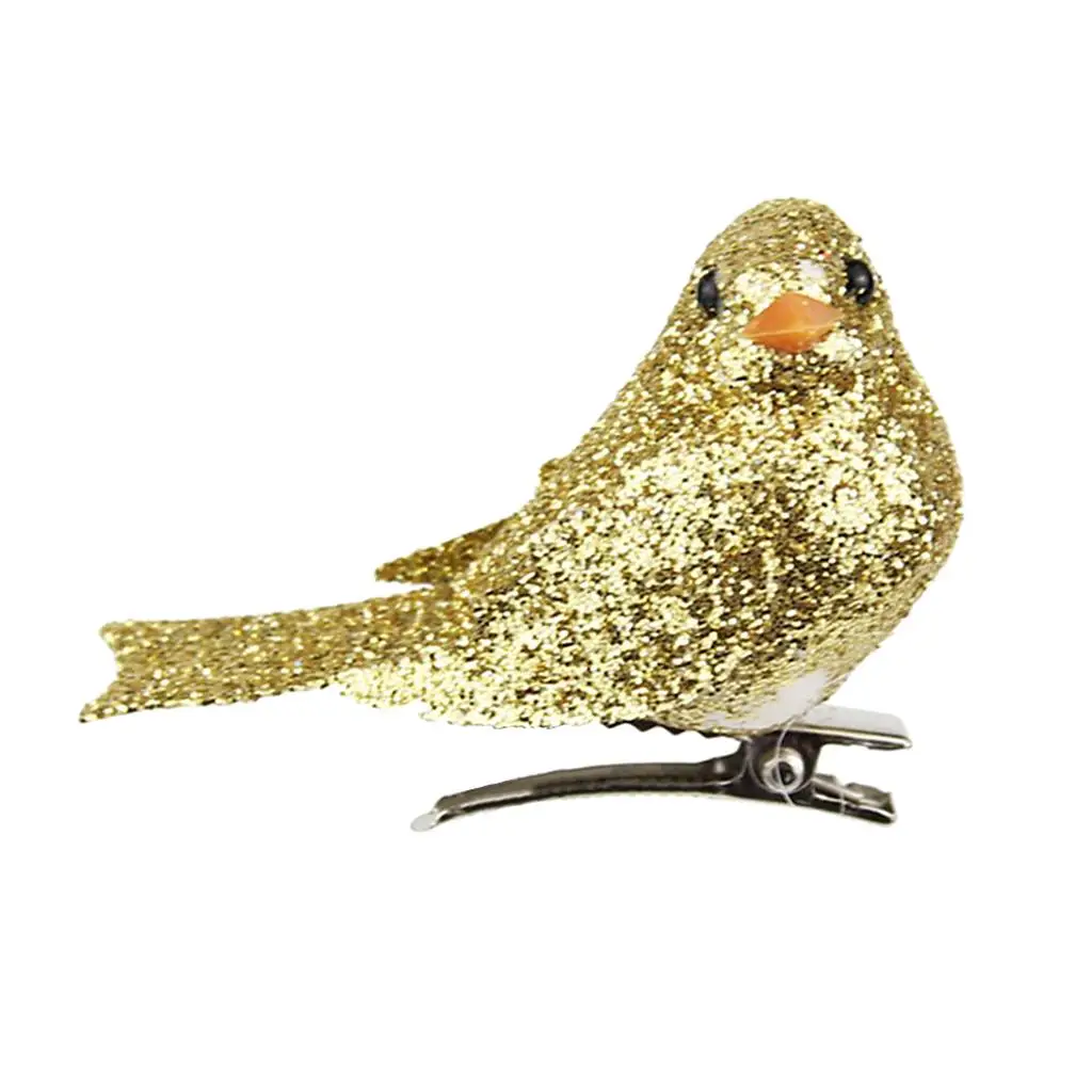 Artificial Birds Garden Set 12 Pieces Realistic Foam Bird Decor with Clip for Wedding Terrarium Pots