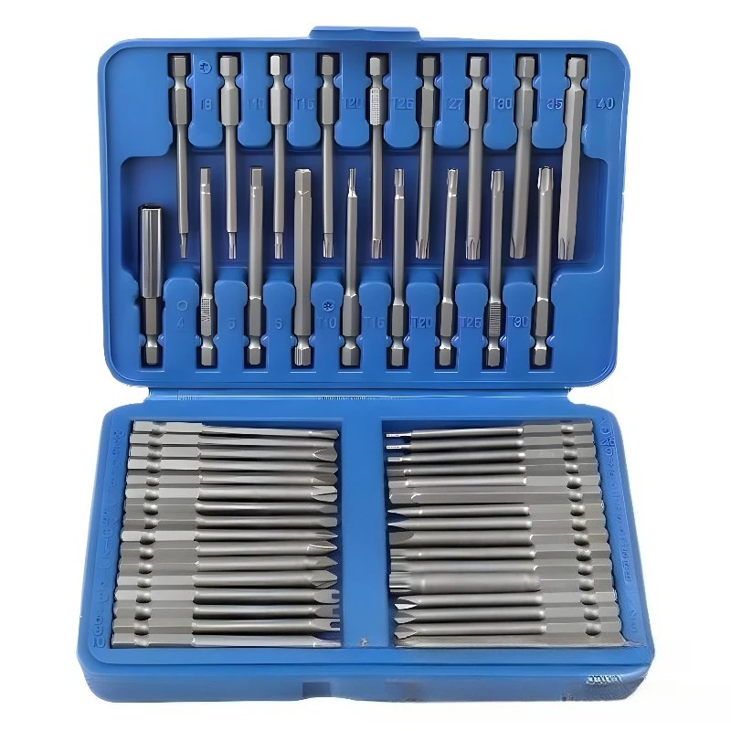 

Набор насадок для электрической отвертки, 50 штук удлиненных насадок из хромованадиевой стали в коробке.