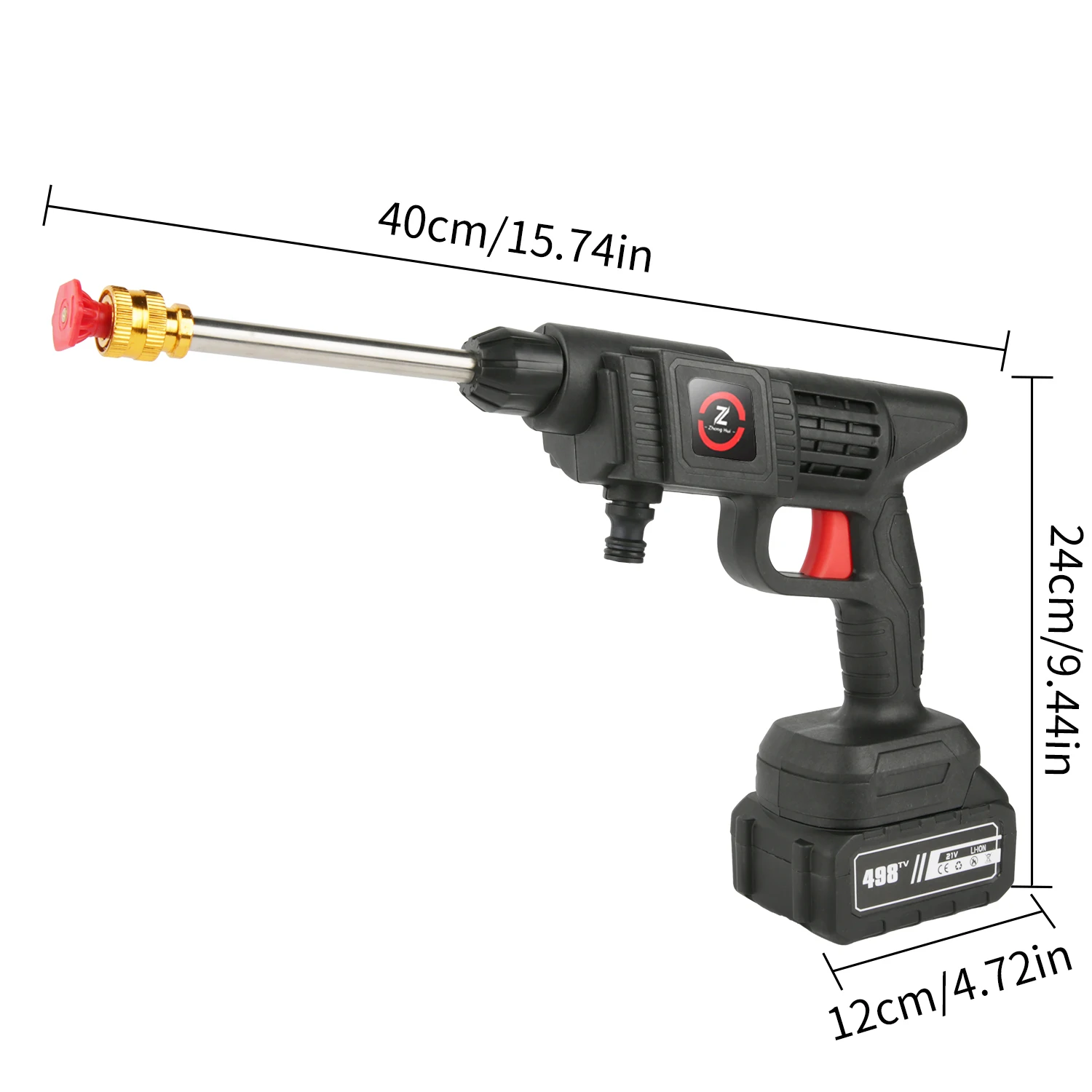 Nettoyeur haute pression sans fil, pression maximale 70 bars, outil de nettoyage de voiture, machine à laver les voitures, pistolet d'arrosage pour l'aménagement paysager