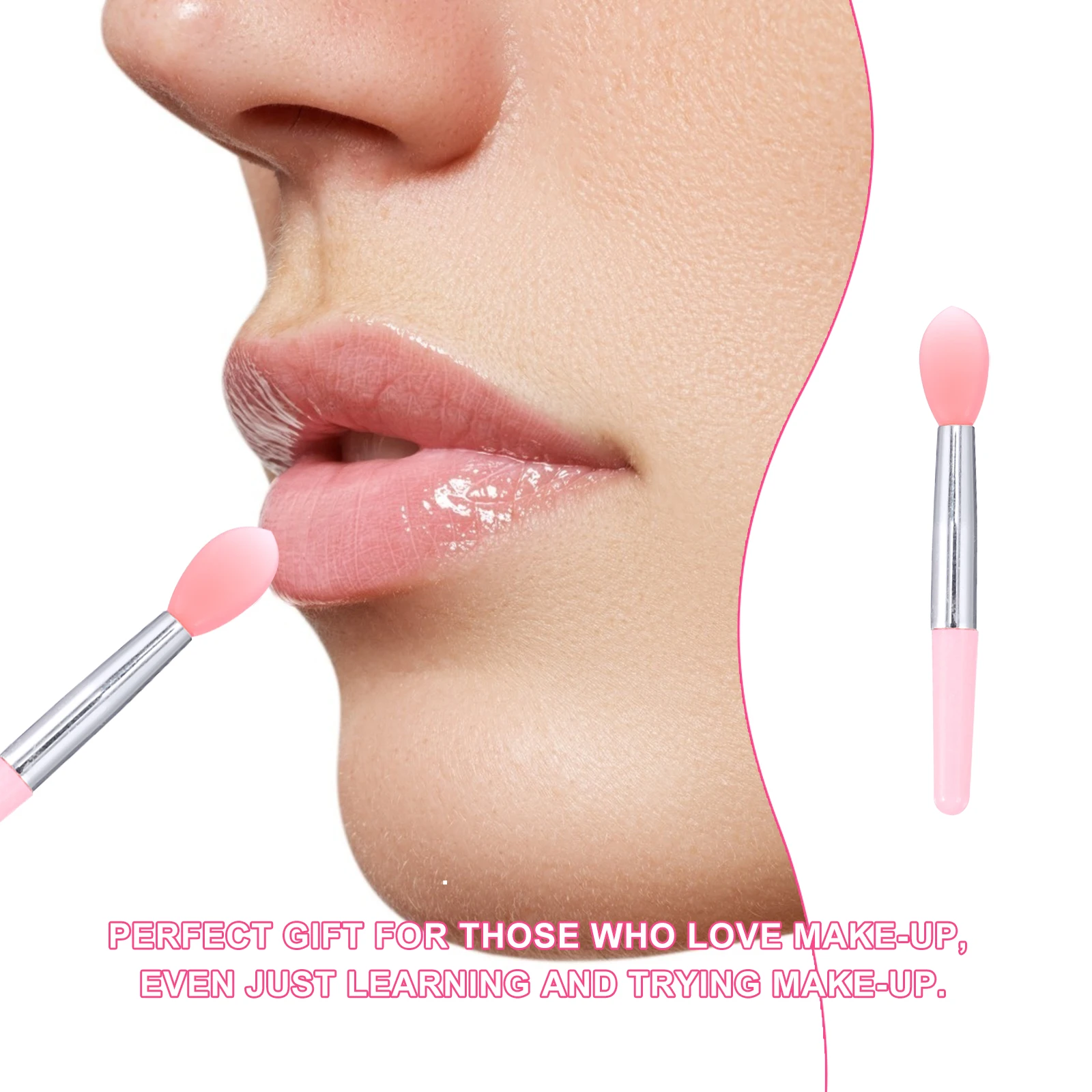 

12 Pcs Lip Mask Silicone Brush DIY Applicator Kit Lipstick Mini Travel