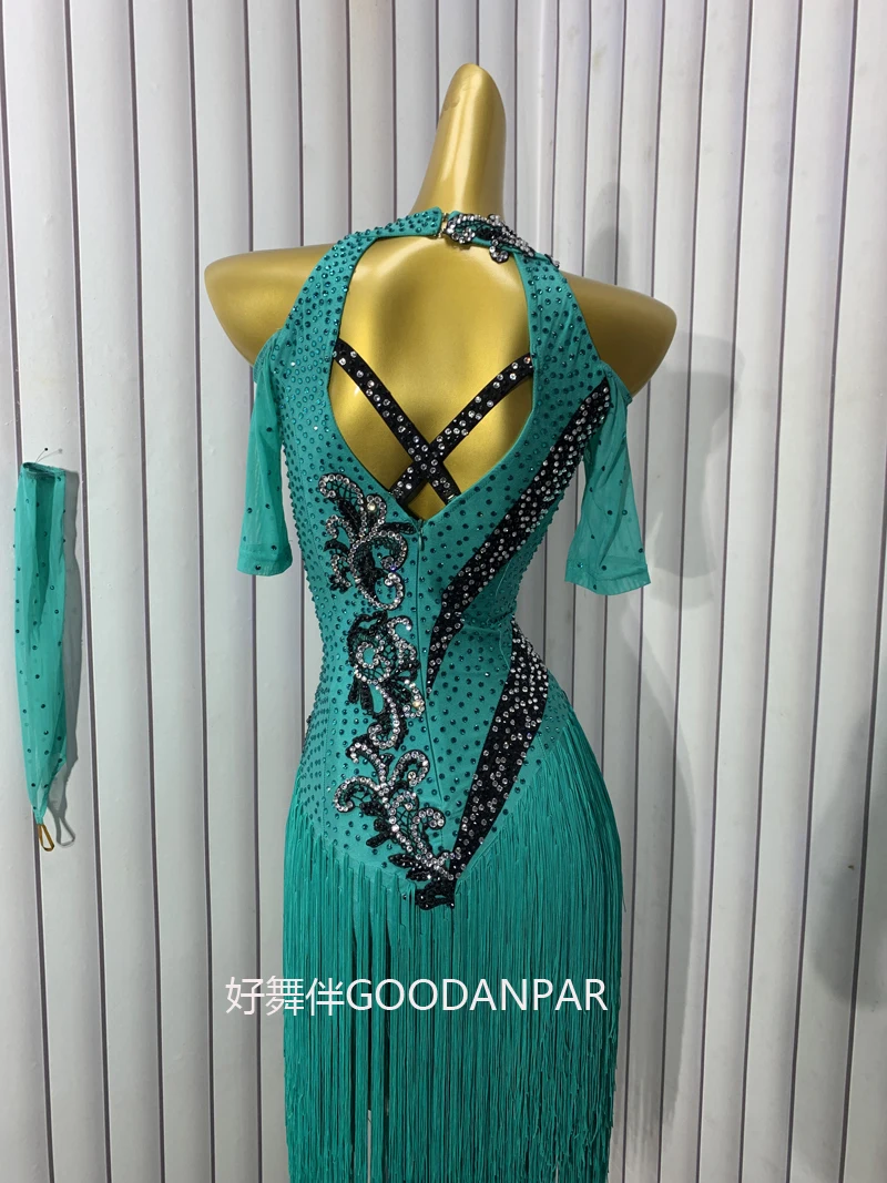 社交ダンスドレス競技ドレスラテンドレス女性激安ラテンドレスワンピース色変更可能デザイン変更可能