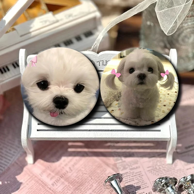 58mm Funny Dogs Memes Brooch Badge Coquette Kawaii Dog Meme Button Pin Bag Decor Accessories Friends Gifts 1PC