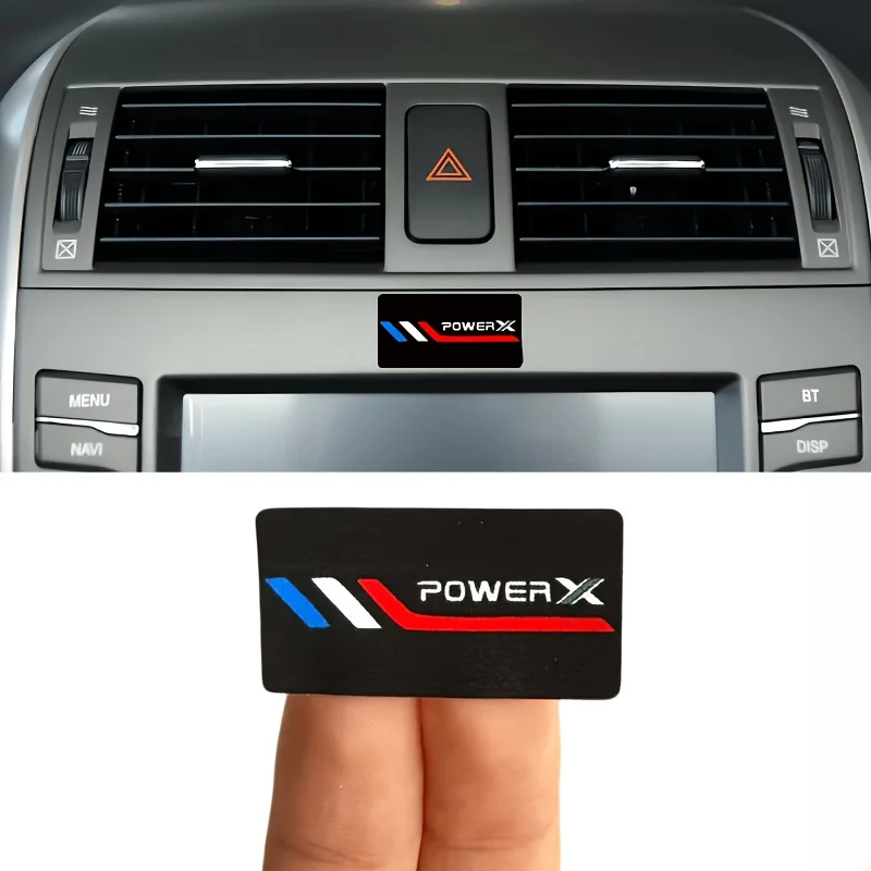 

Tricolor POWER X Logo Vinyl Car Stickers Auto Air Vent Interior Decor Decals for All Vehicles