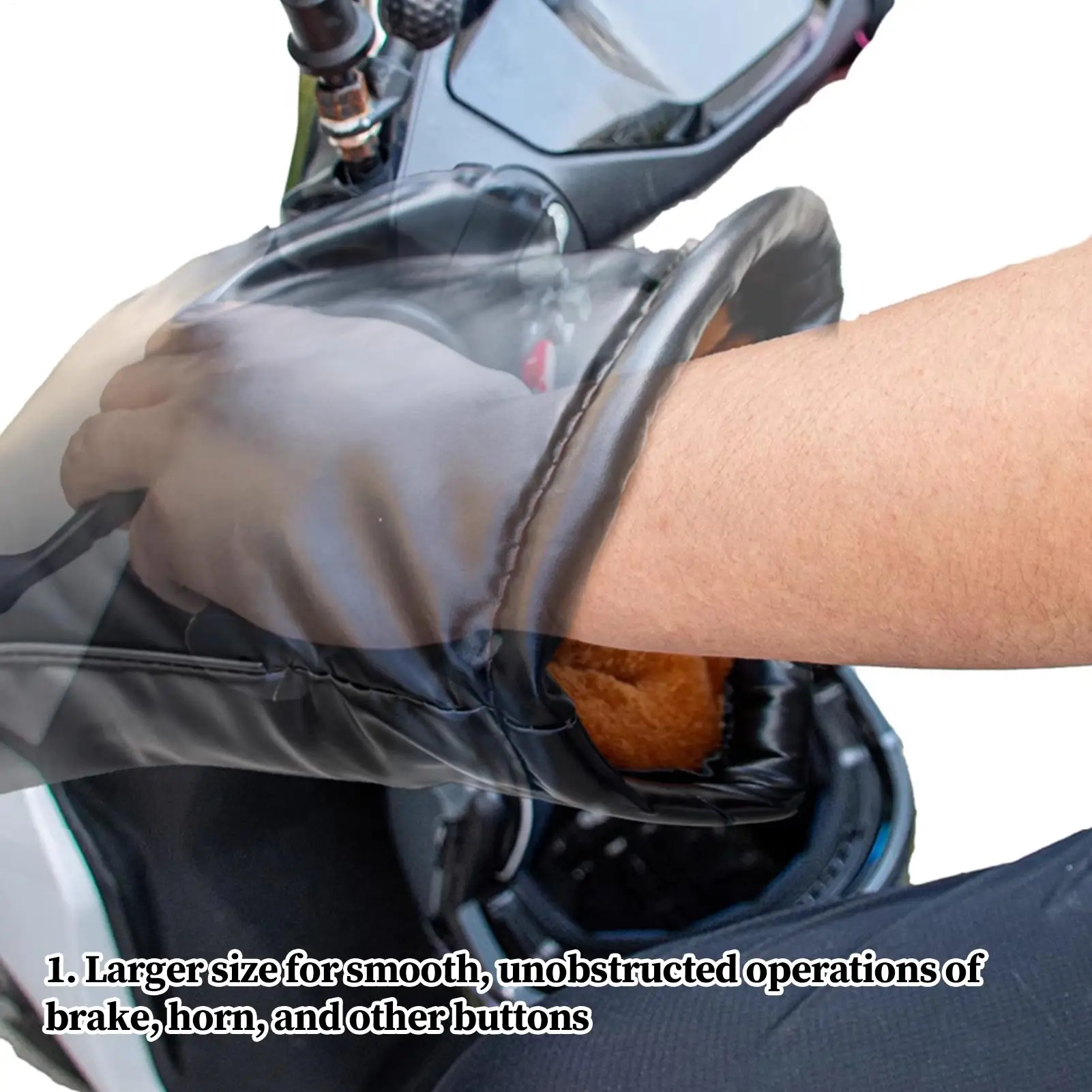 

Motorcycle Winter Handlebar Muffs 12V Heating Mittens Waterproof Motorcycle Handlebar Mitts For Scooter Cycling Bike Commuting