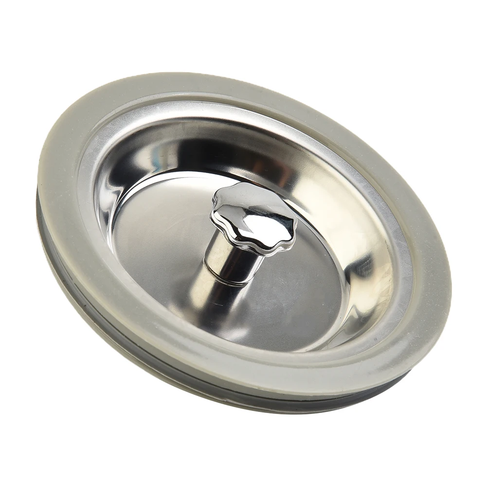 82mm Stainless Steel Kitchen Sink Strainer Stopper Waste Plug Sink Filter Bathroom Hair Catcher Drains Strainers  Drain Stopper