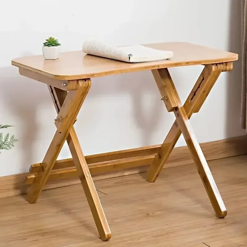 Nordic Foldable Table Study Table Writing Tables Student Bedroom Dormitory Household Computer Desks Gaming Desk Bamboo Furniture