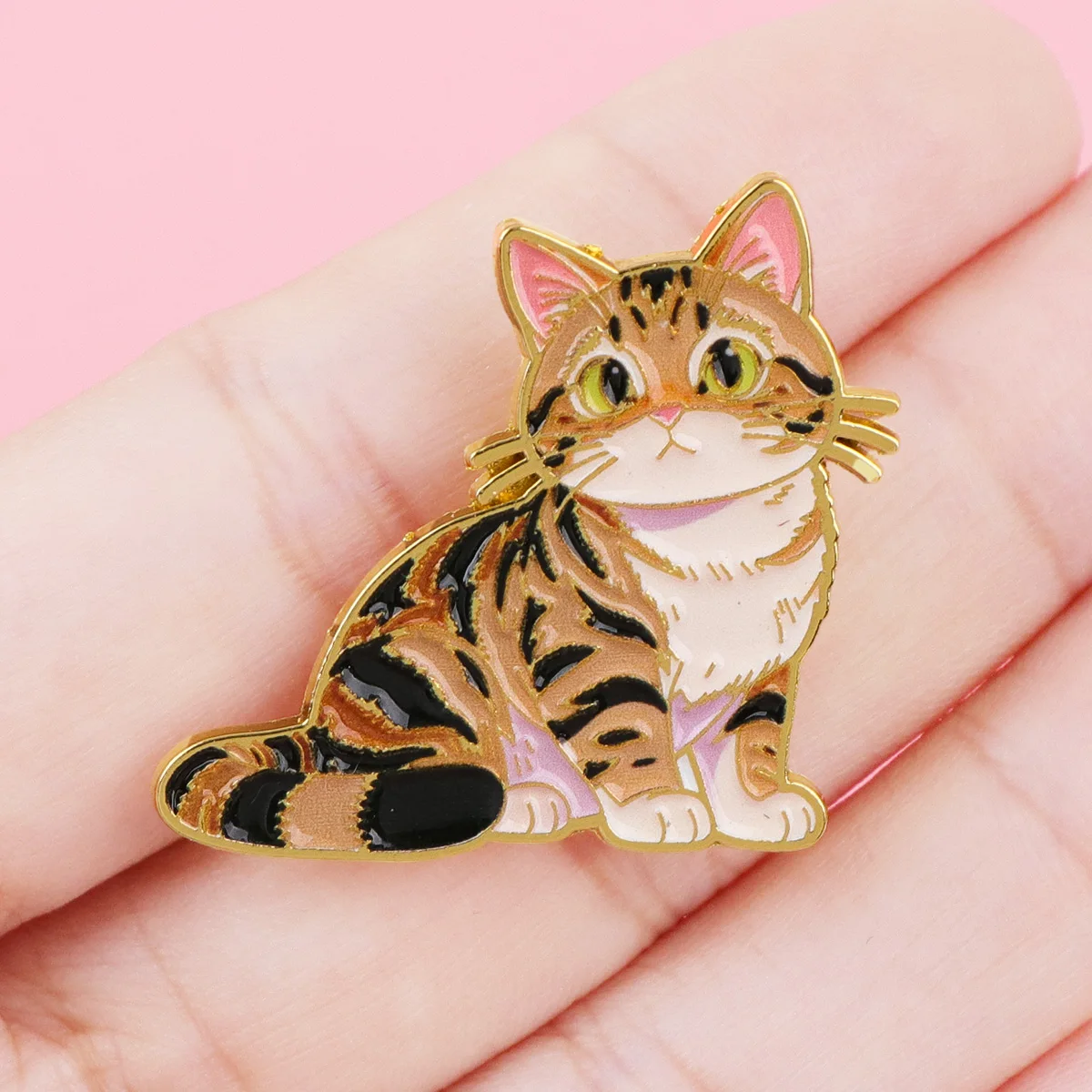 Cute Cat Enamel Pin Kawaii Animal Badges on Backpack Colorful Brooches Hat Lapel Pins Cosplay Accessories Gifts