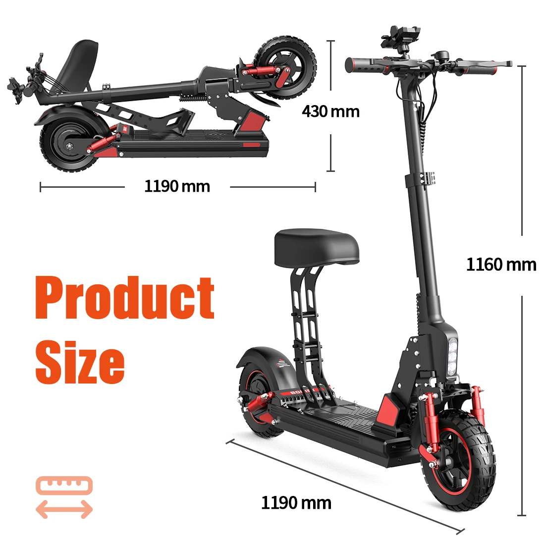 Bogist C1 Pro E-Scooter für Erwachsene, 48V15Ah Akku, City-E-Scooter, 10 Zoll, faltbarer Elektroroller – Detail 10