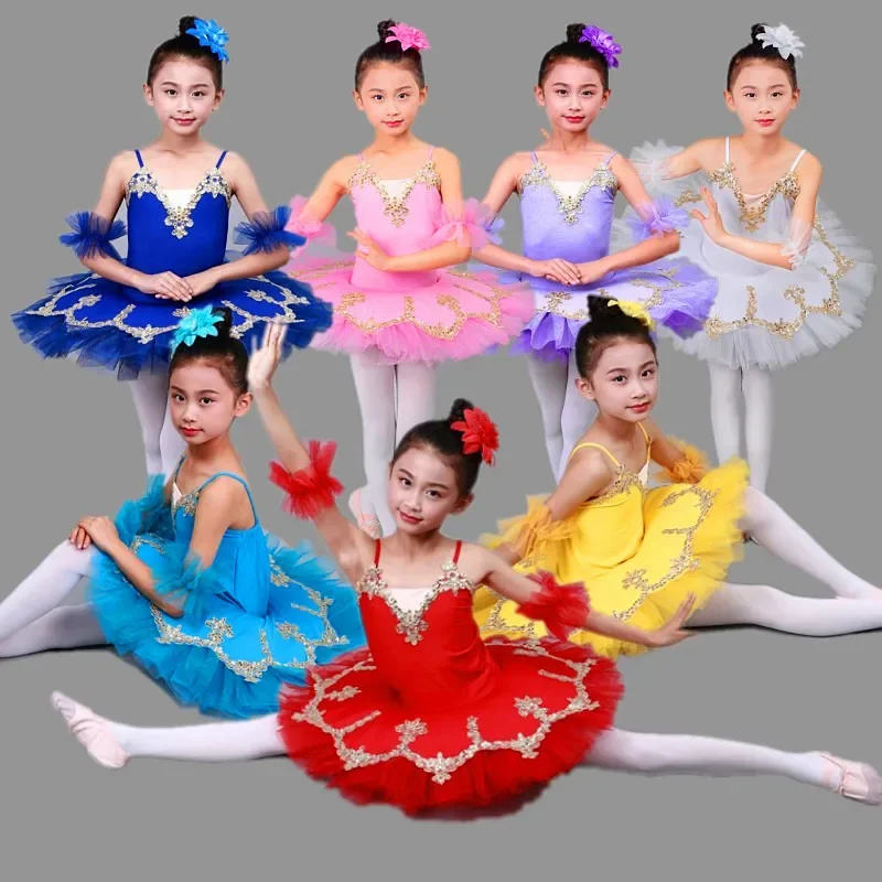 

cygnet Screen Children's Ballet Skirt Girls' Dance Skirt Disc sequin Ballet Performer Costume Program Performance Dress