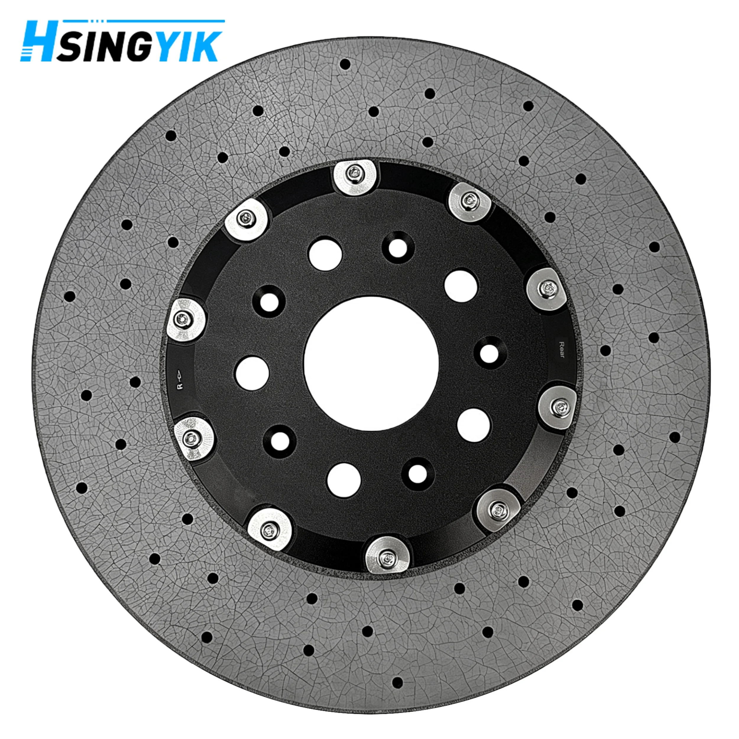 Lightweight 23429536 350x27mm Rear Carbon Ceramic Brake Rotor Same-Size Replacement For Corvette For Z51  Steel Disc Upgrade