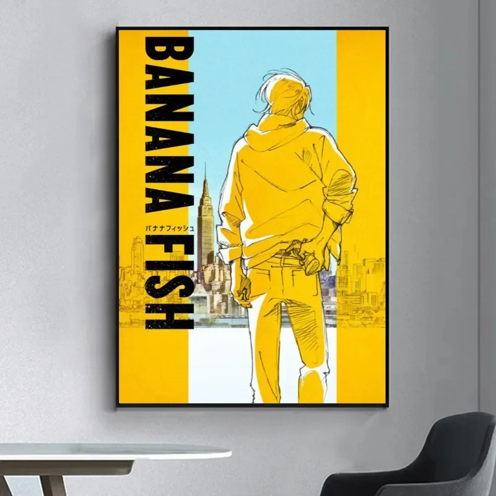 Anime Banana fish Poster Fancy Wall Sticker for Living Room Bar Vintage Decorative Painting Middle