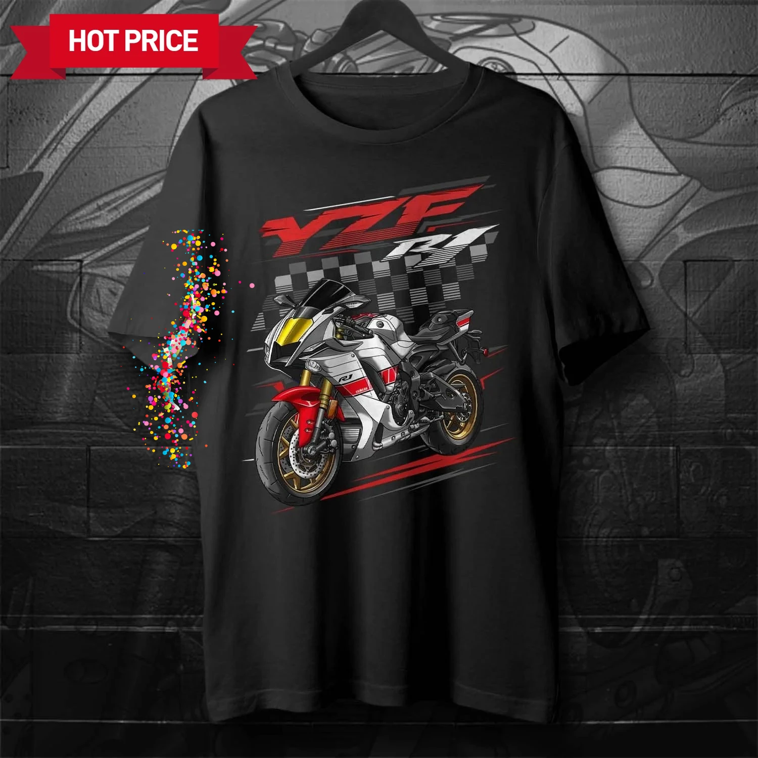 

2020-2024 Models Japan YZF-R1 Motorcycle T-Shirt 100% Cotton O-Neck Short Sleeve Summer Casual Mens Tee Shirt Rider Streetwear