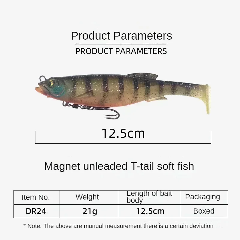 1pcs 12.5cm 21g Soft Bait Big Shads Paddle Tail Artificial Lure Salwater Fishing Lure For Sea Bass Perch Zander Glide Bait