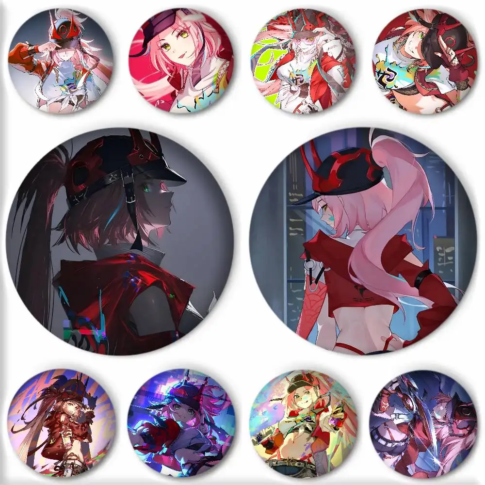 Anime Game Honkai Star Rail Rappa Badge Round Art Brooch Clothes Backpack Accessories Lapelnd Laserh