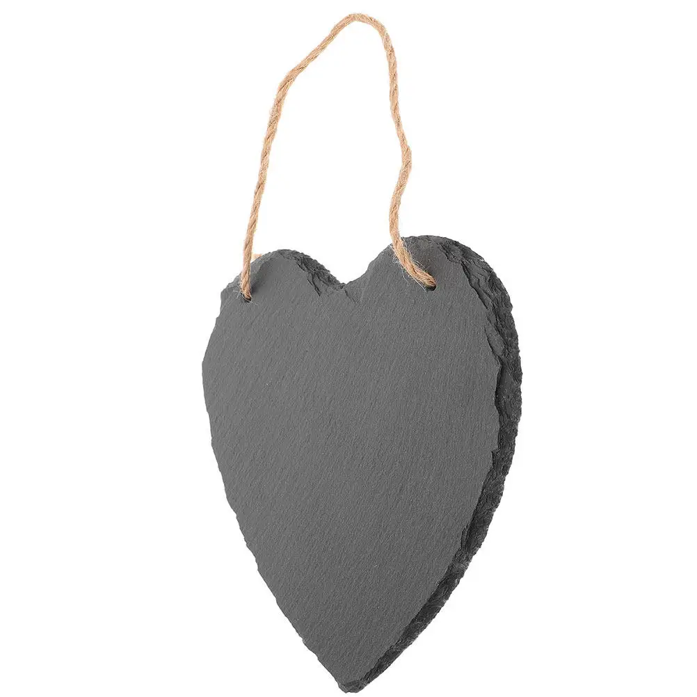 Heart Shape Slate Plant Tag Reusable Nursery Labels Black Weatherproof Garden Markers for Potted Plants Garden Stake Tags