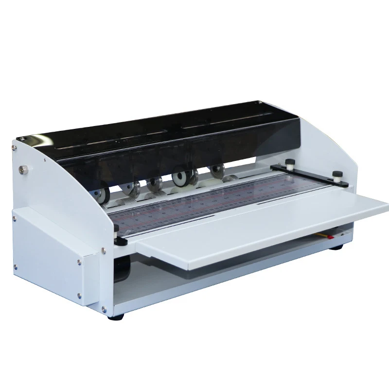 500H Electric Creasing Machine Creasing Width: 47CM For Invitations and Greeting Cards Dotted Line Creasing Circular Blade Scori