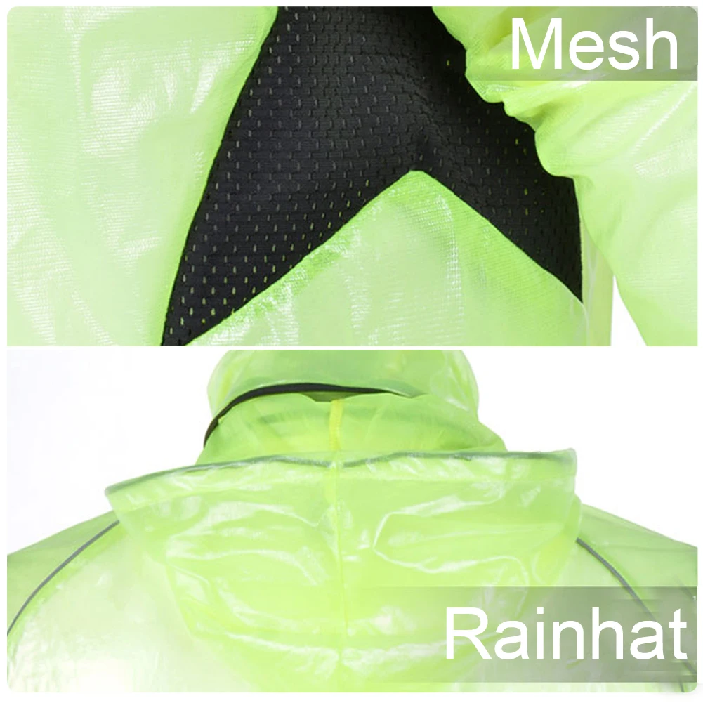 Chubasquero ciclismo hombre cortavientos MTB manga larga impermeable