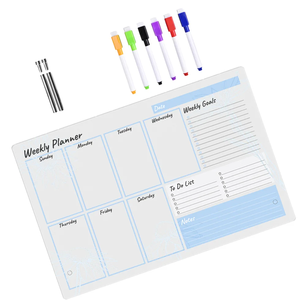 

1 set 1 Set Acrylic Memo Board Dry Erase Tabletop Whiteboard For Desk Office Student Planner Clear Reusable Desktop Organizer