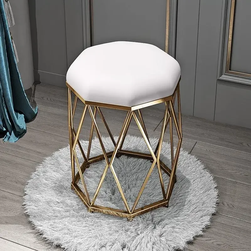 Modern Minimalista Dressing Stool, Maquiagem Stool, Luxury Manicure Chair, Nordic Girl Dining Stools, Mobília do quarto