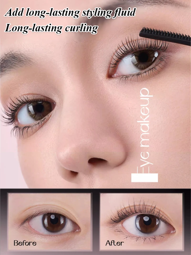 Curling Mascara Eyelash Comb Mascara Eye Black Brown Detail Lashes Brush Thick Slender Waterproof Lengthening Eyelash Extension