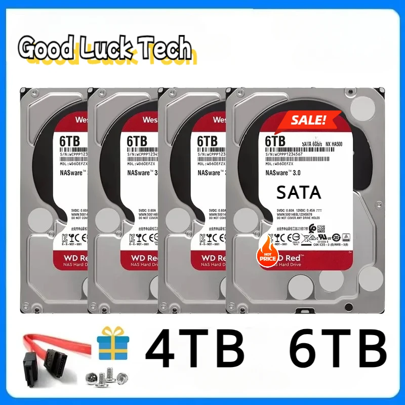 

Weste-rn Digital W--D Red NAS 4TB 6TB WD60EFRX 3.5" Internal Hard Drive 5400 RPM Class SATA 6 GB/S 64 MB Cache HDD WD40EFRX