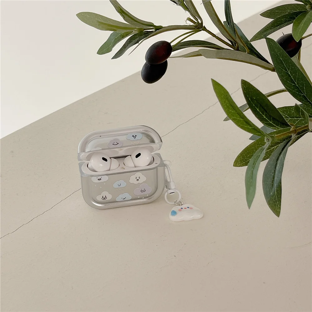 علبة بالكهرباء لسماعات الأذن ، صندوق سماعة ، غطاء لسماعات Apple Air Pods Pro 2 ، 3 Pro ، 2 ، 1 ، لون فضي ، لاسلكي ، Funda