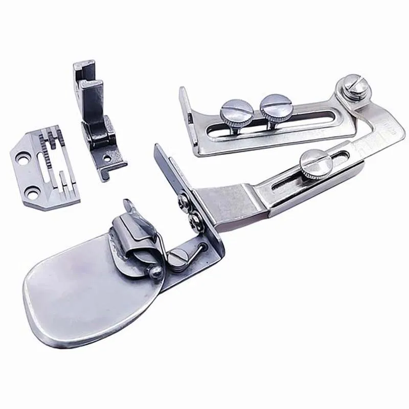 Spring Type Swing Hemmer for Industrial Sewing Machine Parts Apparel Crimping Presser Foot Thick Material Crimping Folder Binder