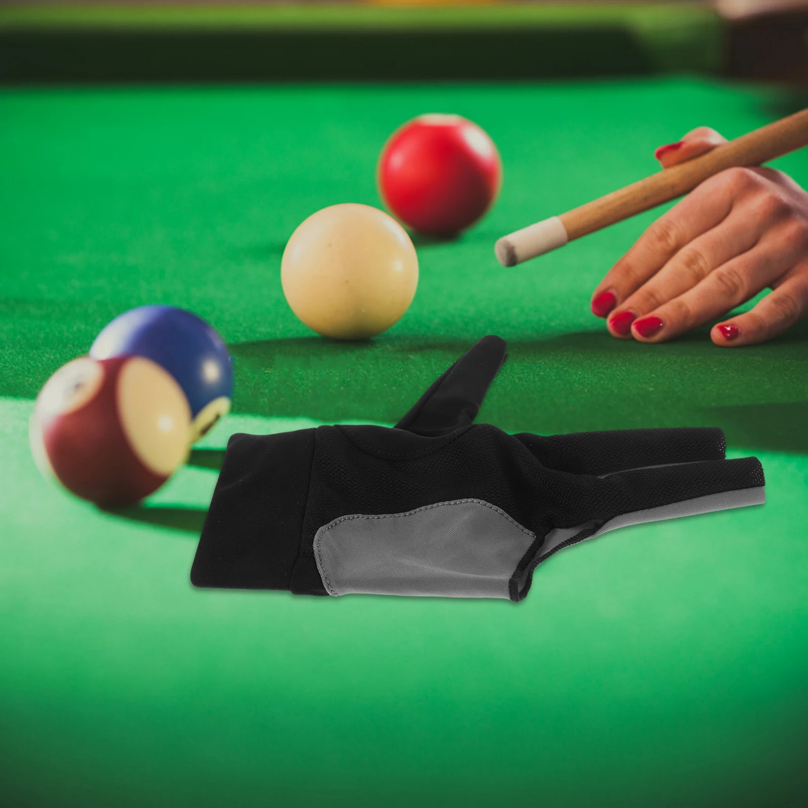 

Gloves Pool Billiard Left Hand for Men Billiards Show Three Fingers Training Man