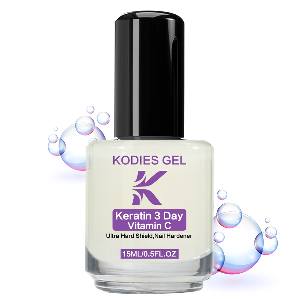 KODIES GEL Nail Growth Keratin Nail Strengthener Strong Nails Cuticle Treatment Serum Vitamin C Formula Hardener Manicure Care