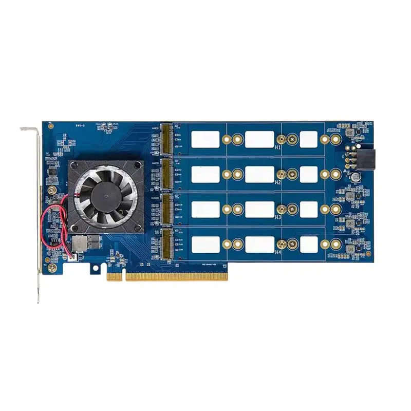M51K-Pcle 4.0 To M. 2 NVME 8-Disk Expansion Card PEX88048 Free Main Board Split Support For 8-Disk M. 2 NVME Storage Devices