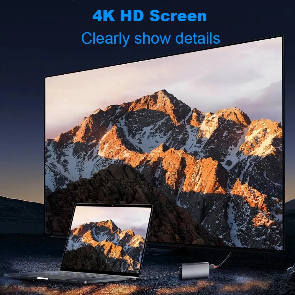 디스크 저장 기능이 있는 8-in-1 USB 허브 SSD M.2 SATA NVME USB 유형 C-Macbook Air M1 M2용 HDMI 호환 도킹 스테이션 ,8-in-1 USB Hub With Disk Storage Function SSD M.2 SATA NVME USB Type C to HDMI-Compatible Docking Station For Macbook Air M1 M2