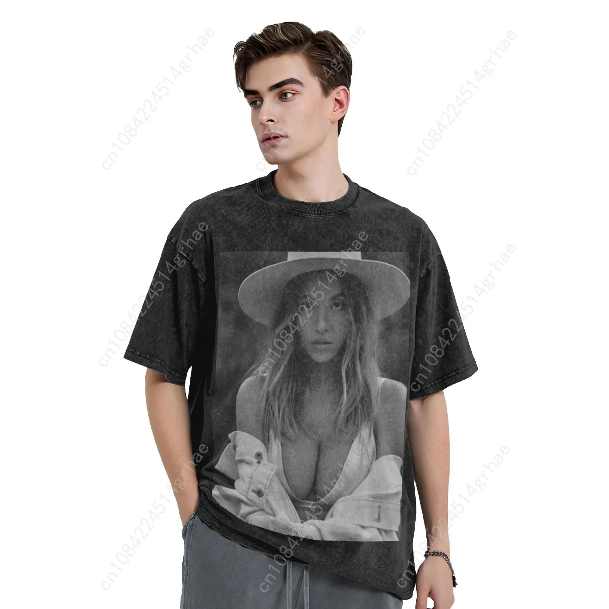 الرجال سيدني سويني تي شيرت موضة تيز الصيف Y2K الأساسية تي شيرتات قصيرة الاكمام Crewneck موضة عادية التي شيرت رخيصة