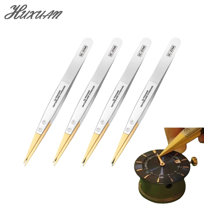 High End Tipped Tweezers Pointed Tweezers Lightweight Professional Watch Repair Tool Easy to Handle Boxwood Tip Tweezers