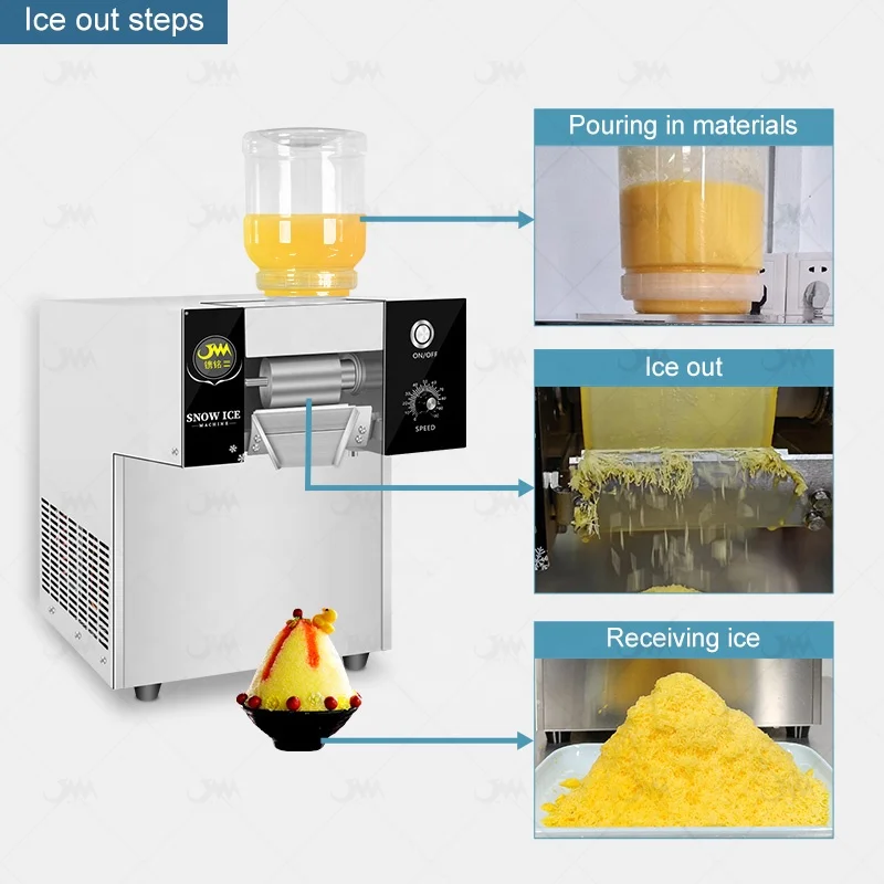 Outdoor Bingsu Machine,Snowflake Ice Maker, Korean Snow Ice Shaved Machine,snow Shaved Ice Machine