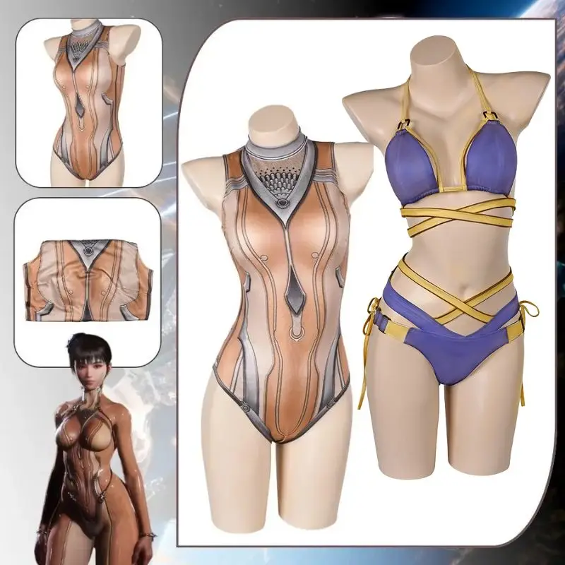 Eve traje de baño para mujer y niña, traje de fantasía para Cosplay, conjunto de Bikinis, mono, traje de Carnaval de Halloween