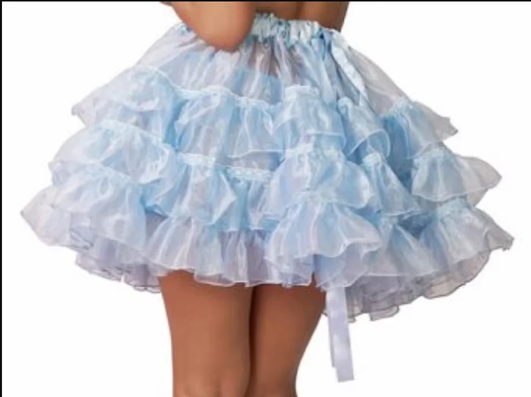 Sexy Adult Giant Baby Girl Blue Yarn Bottom Dress Sissy Role Play Makeup Ball Maid Dress Princess Dress Customized Multi Color