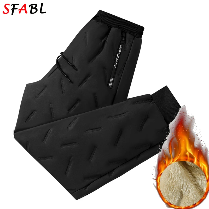Winter Winter New Men Thick Fleece Sweatpants Windproof Casual Pants Warm Inner Pants Thermal Trousers Men Casual Outerwear Pants Male - Aliexpress Deal