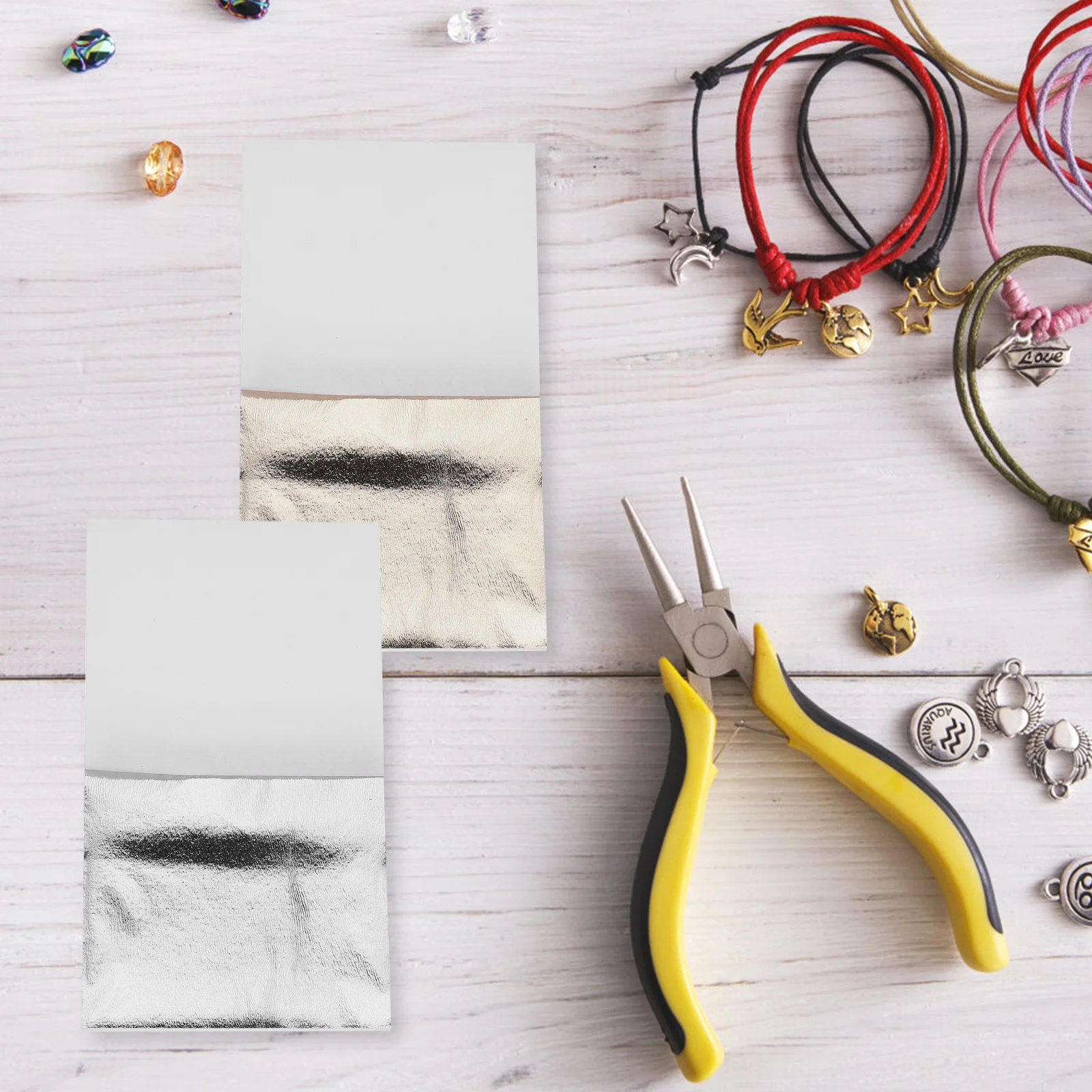 

300 Sheets Gold Leaf Sheets Decorative Foil Flakes Premium Color Safe DIY Furnishings Decoration Party Wedding Handcraft