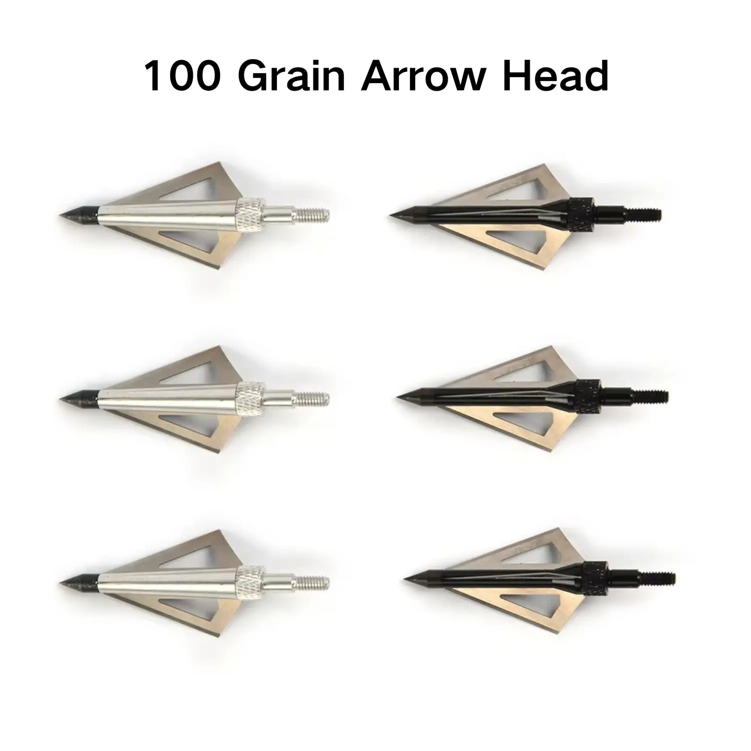 100 رأس سهم الحبوب برودهيدس 3 شفرات ثابتة سهم الرماية طرف نقطة للصيد المركب أو القوس والنشاب #1