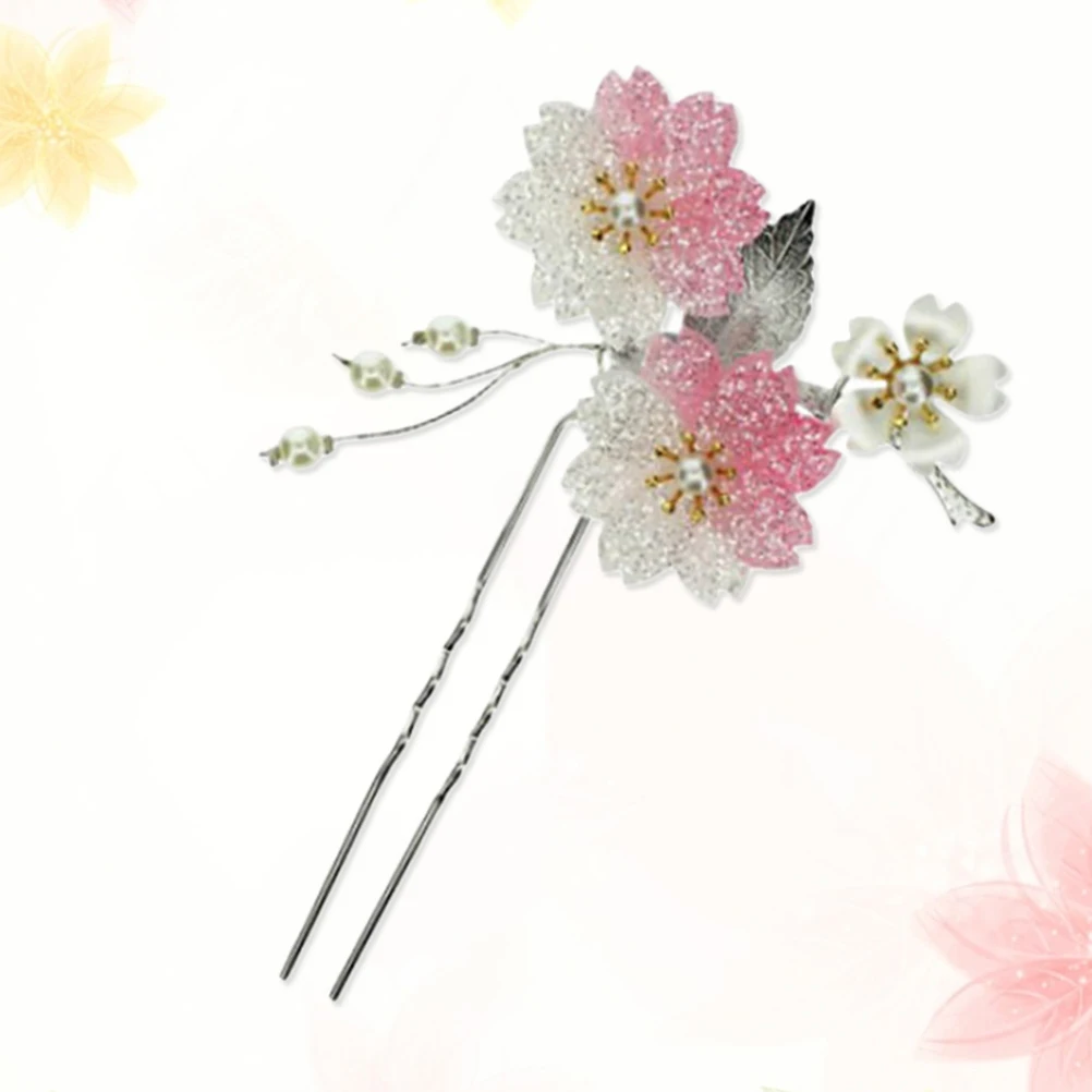 

Hair Clips Hairpin Flower Women Chopstick Pearl Girl Women's