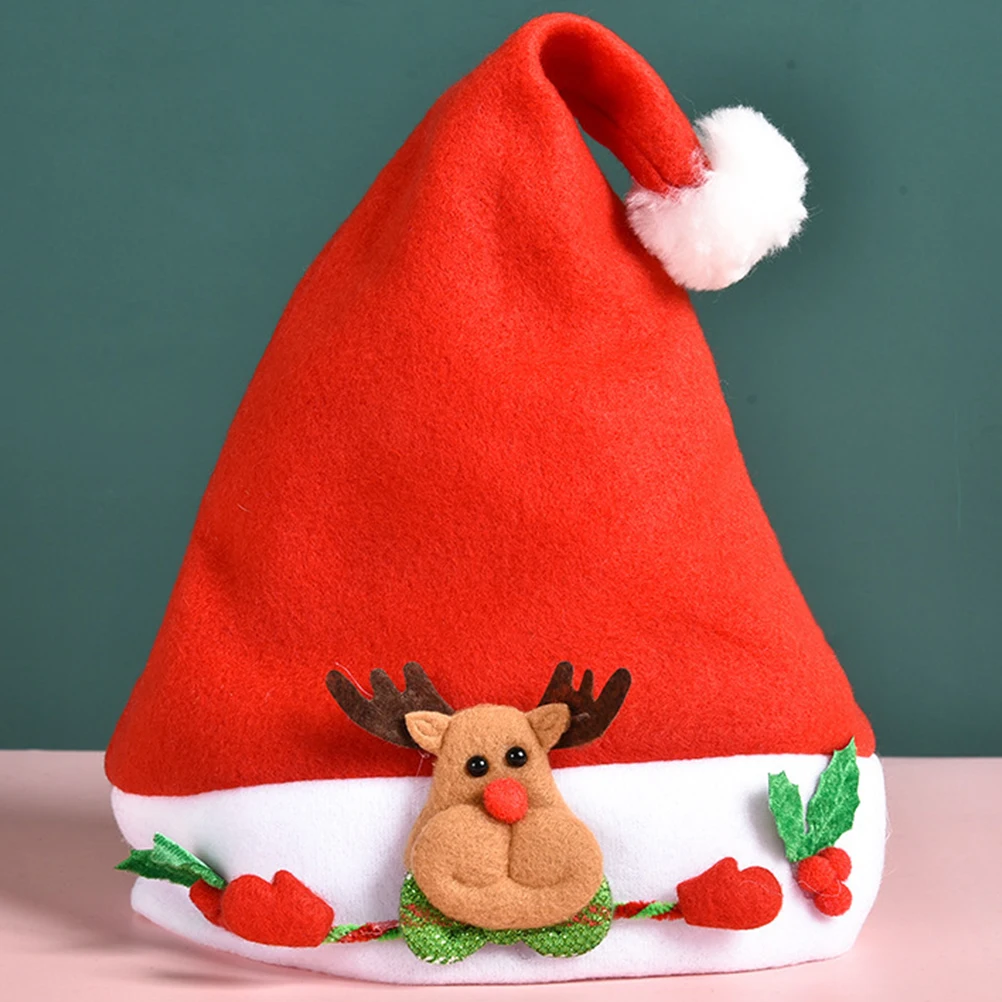 

7Pcs Children's Christmas Santa Hats Kids Wearable Festive Accessories Xmas Cloth Costumes Cosplay Party Supplies
