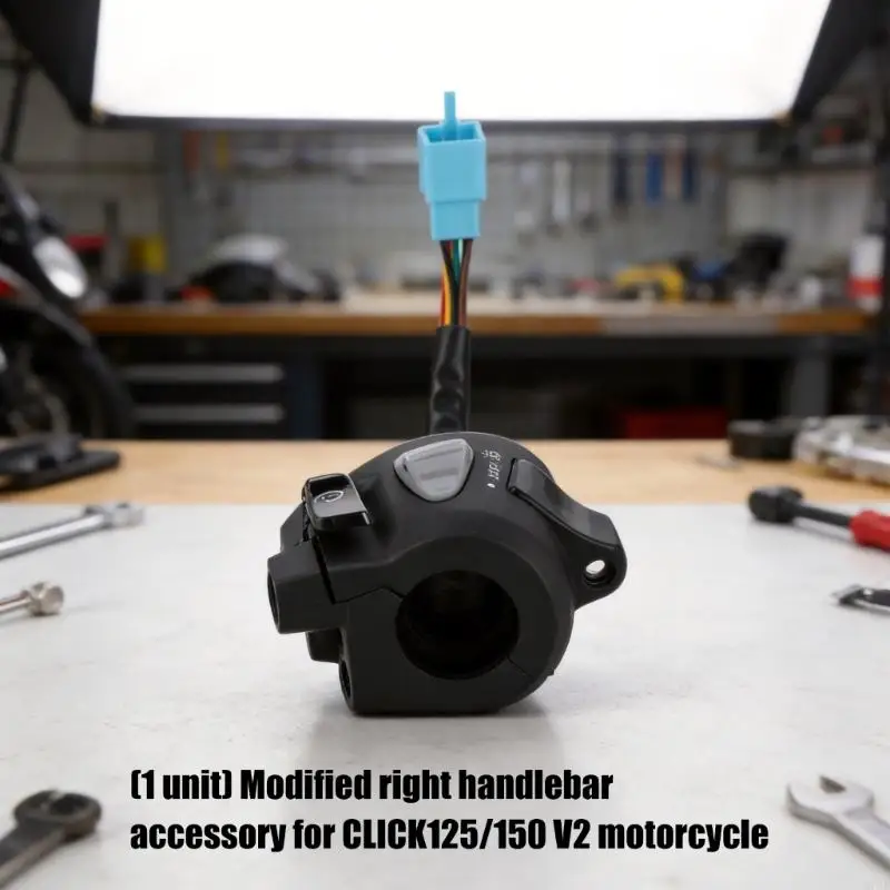 M76E Einfach zu installierende Motorrad-Knopfschalter für Fernlicht, Abblendlicht und Motorstart – Detail 9